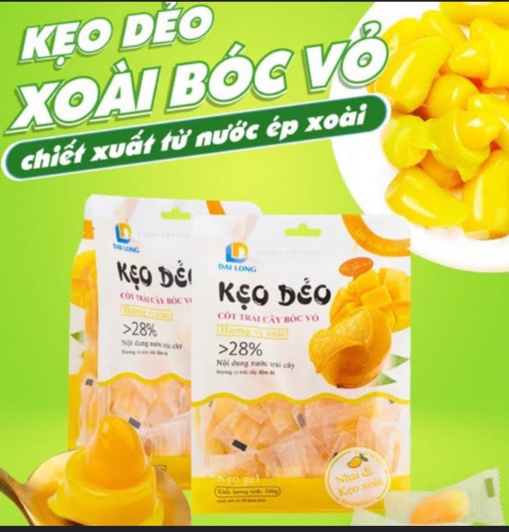 Kẹo bóc vỏ vị xoài chín