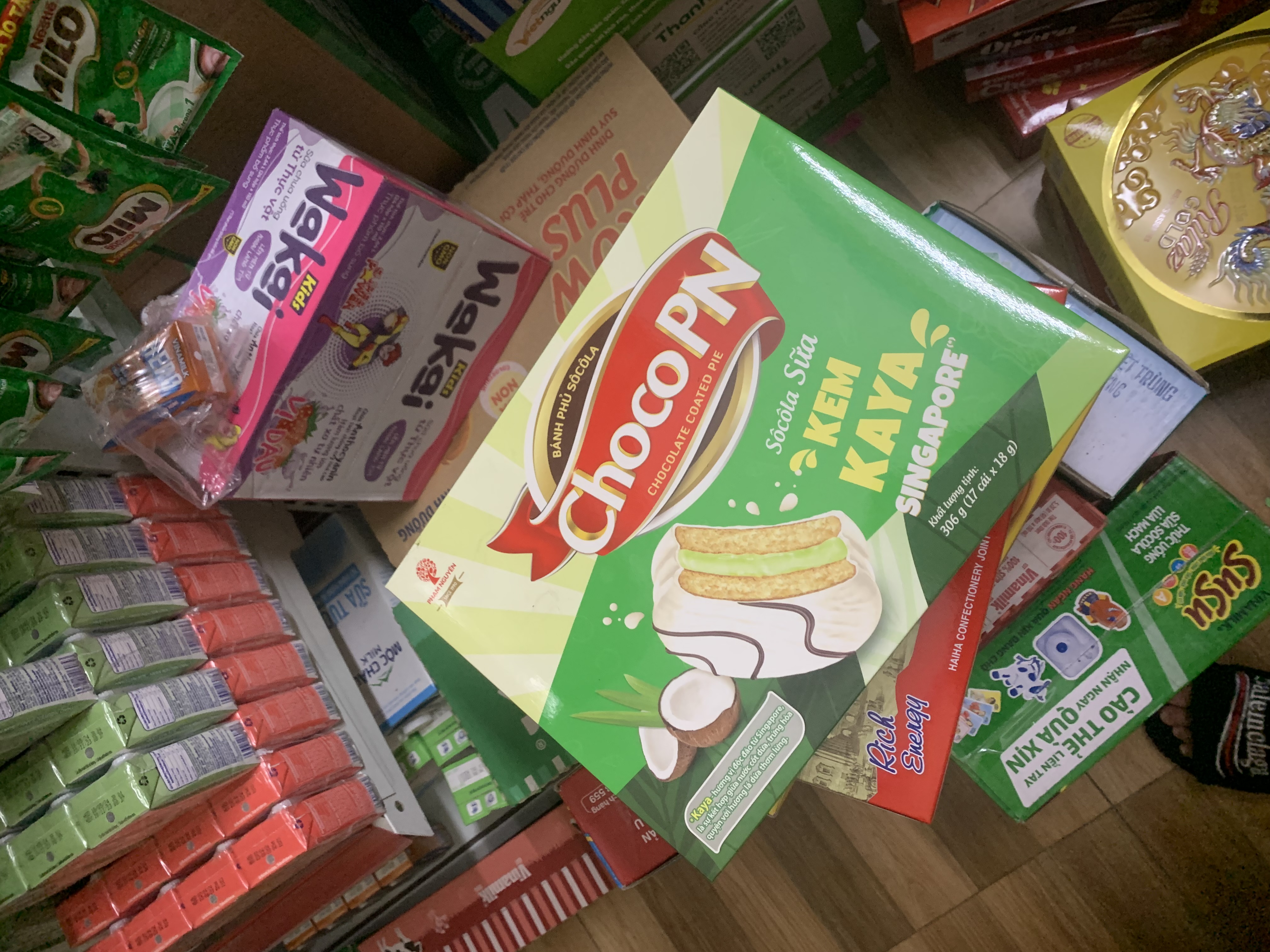 Chocopin vị sôclola sữa kem kaya singapore